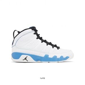 Air Jordan 9 Retro White and Blue Sneakers
